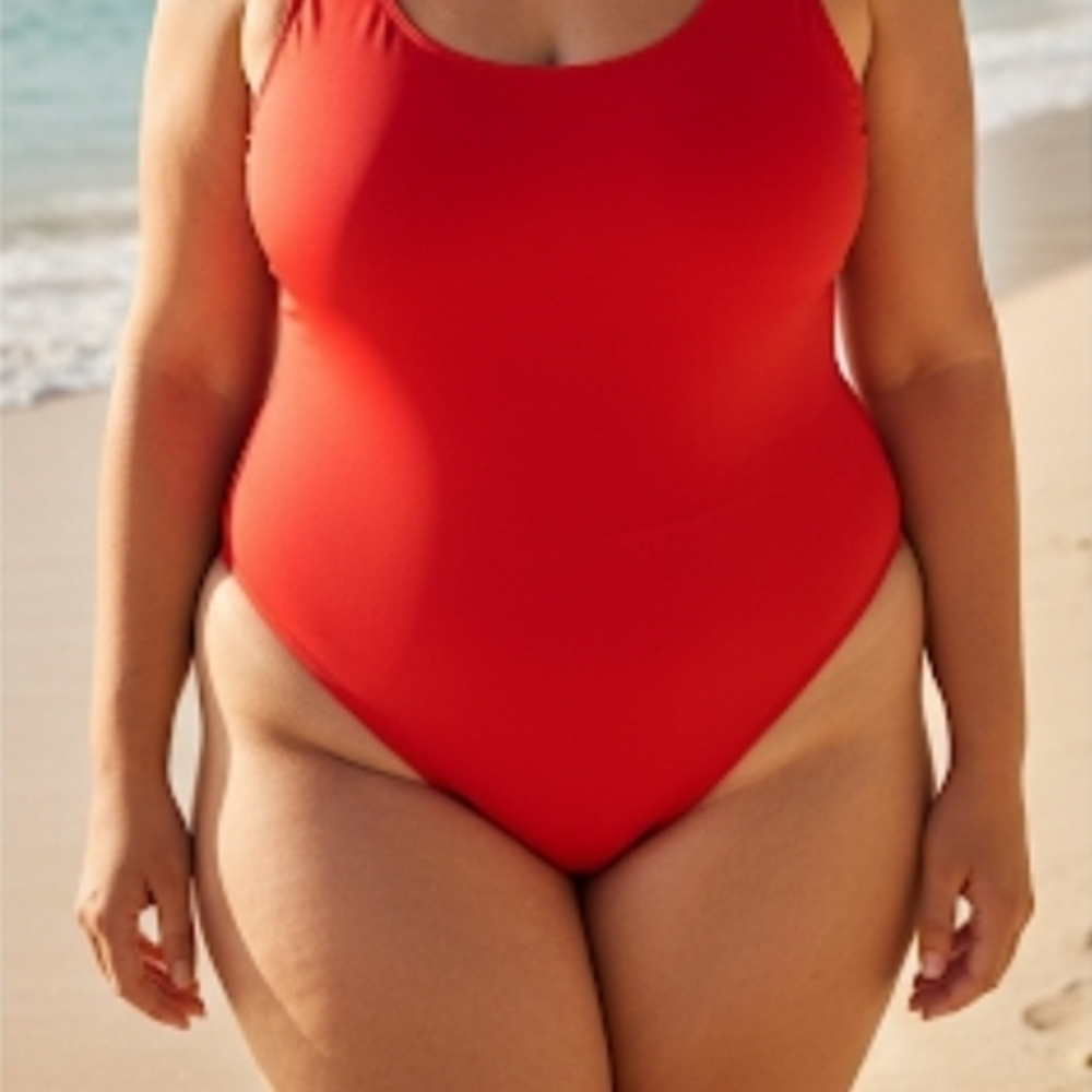 Dixperfect Scarlet Red One-Piece Swimsuit, XXL, NWT ✔️